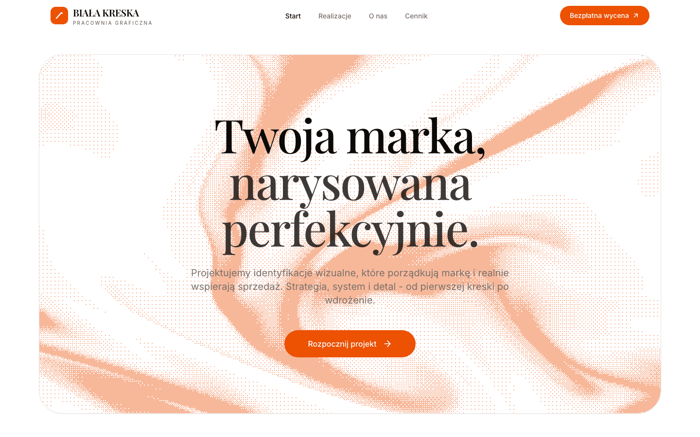 Biała Kreska, szablon studia